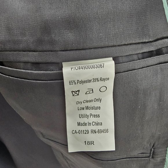 Michael Kors Youth 18R (36S Mens) 28x27 Gray Check Three Button Full Sui… - Picture 13 of 15